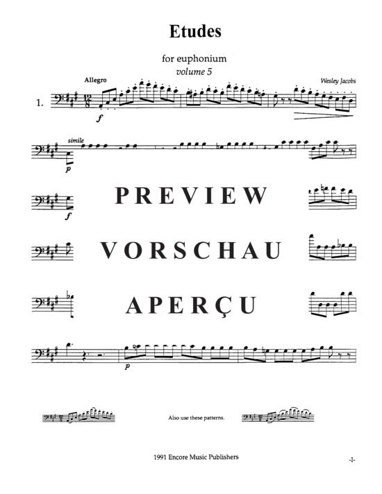Product gallery: Page 5 of 21 Euphonium Etudes, Vol. 5 , , (Tuba Solo)