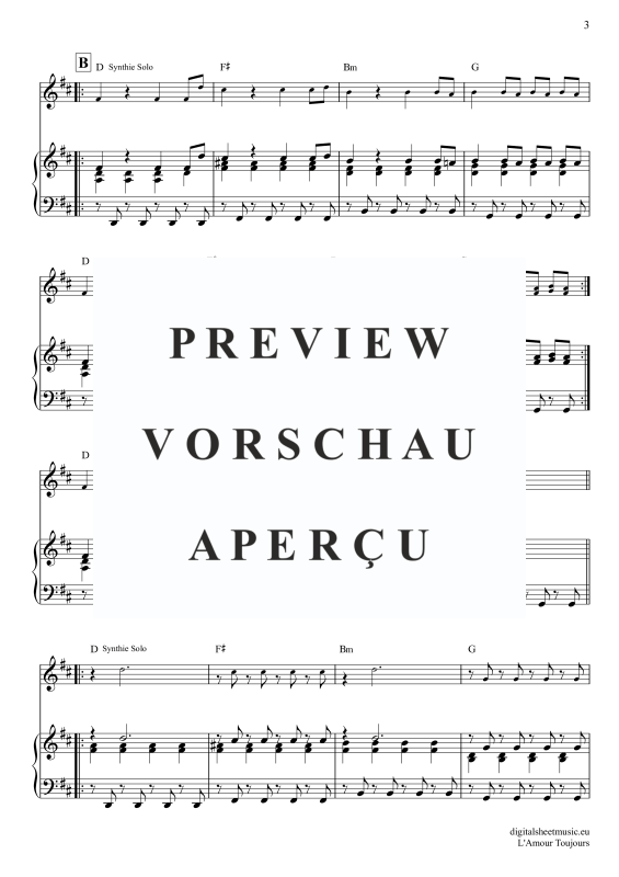 Produktgalerie: Seite 4 von 11 L'Amour Toujours, Gigi D'Agostino, Klavier, Gesang & Akkorde