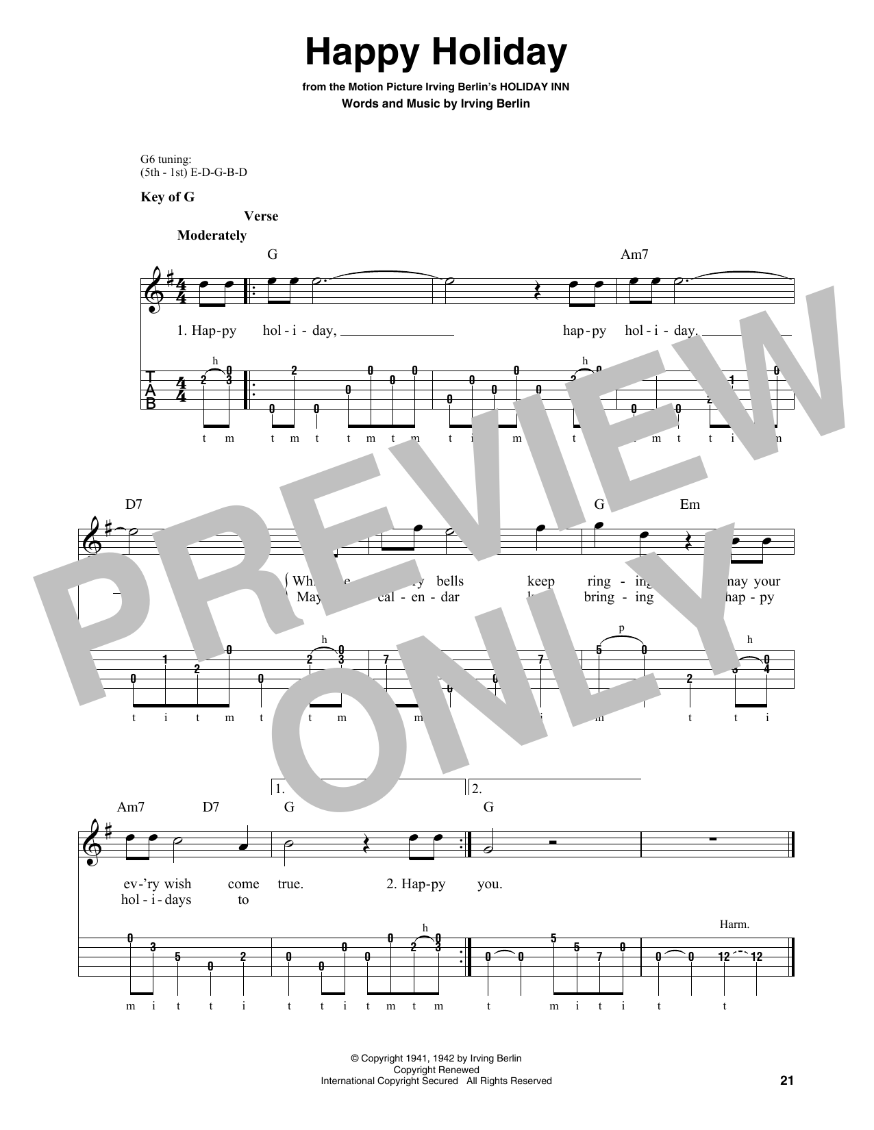 Product gallery: Page 1 of 1 Happy Holiday, Irving Berlin