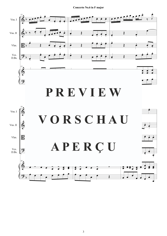 Produktgalerie: Seite 4 von 11 Cembalo Konzert Nr. 6 in F-Dur, , Cembalo und Streichorchester
