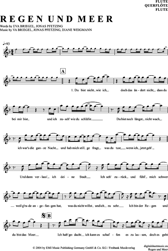 Product gallery: Page 1 of 4 Regen und Meer , Juli, (transverse flute)