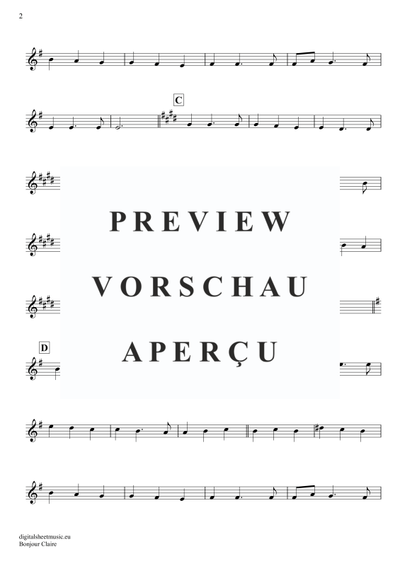 Produktgalerie: Seite 3 von 4 Bonjour Claire, Traditional, Trompete in B