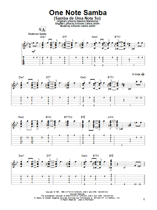 Product picture to: One Note Samba (Samba De Uma Nota So)