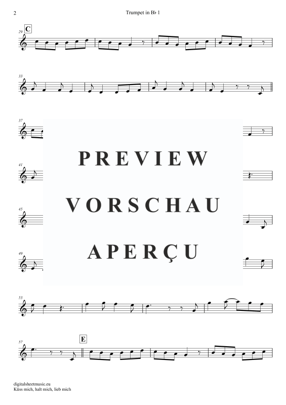 Produktgalerie: Seite 8 von 11 Küss Mich, Halt Mich, Lieb Mich, Egli, Beatrice, (Trompeten Trio + Klavier)