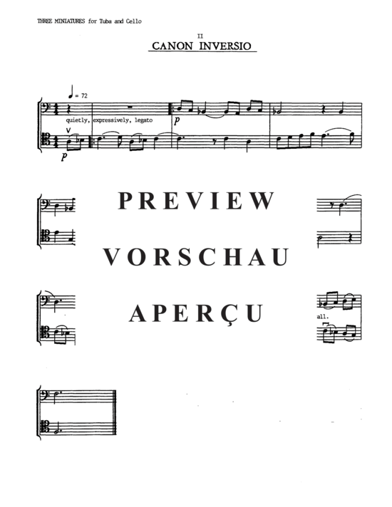 Produktgalerie: Seite 8 von 10 Three Miniatures , , (Violoncello + Tuba)