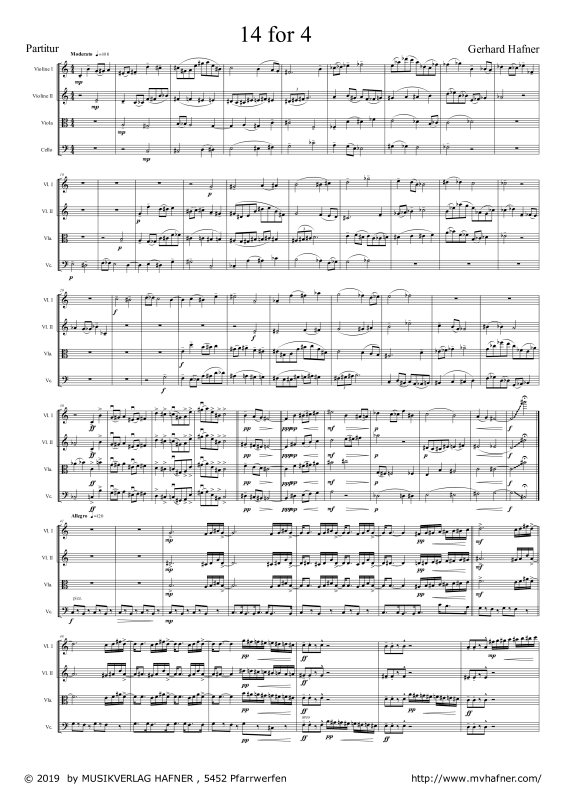 Produktgalerie: Seite 1 von 11 14 for 4, , (Streicher Quartett)