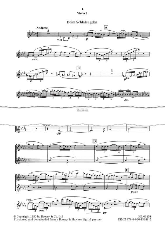 Produktgalerie: Seite 1 von 1 Beim Schlafengehn, Richard Strauss, Violine