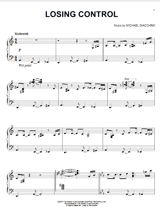 Product gallery: Page 1 of 1 Losing Control, Michael Giacchino