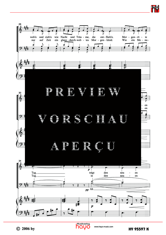 gallery: Wenn der Tag erwacht, , (Gemischter Chor - Klavierpartitur)