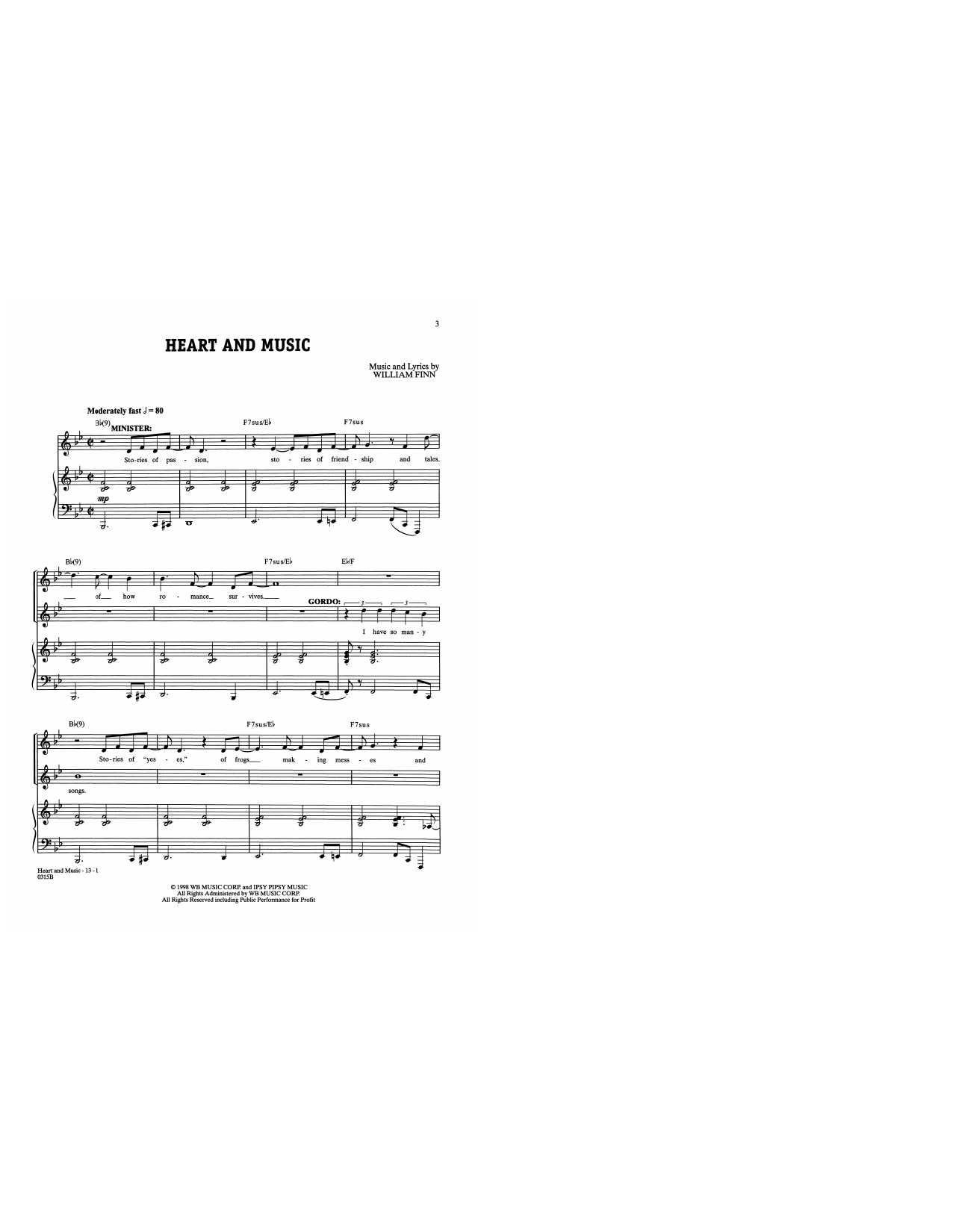 Produktbild zu: Heart And Music (from A New Brain)