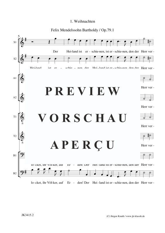 Product gallery: Page 9 of 13 Weihnachten Op.79.1 , , (Mixed choir SS/AA/TT/BB)