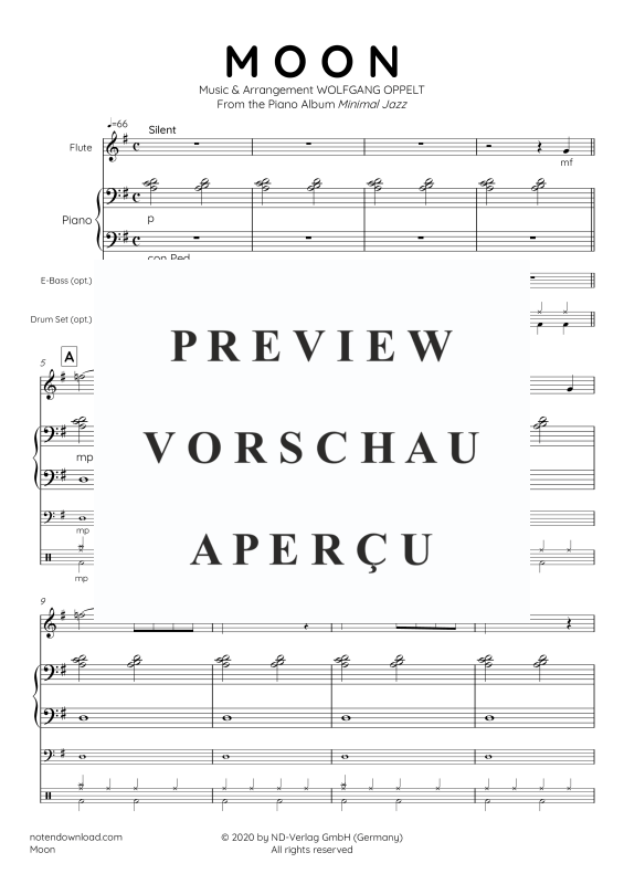 Produktgalerie: Seite 6 von 11 Moon, , Querflöte und Klavier - E-Bass und Drum Set optional