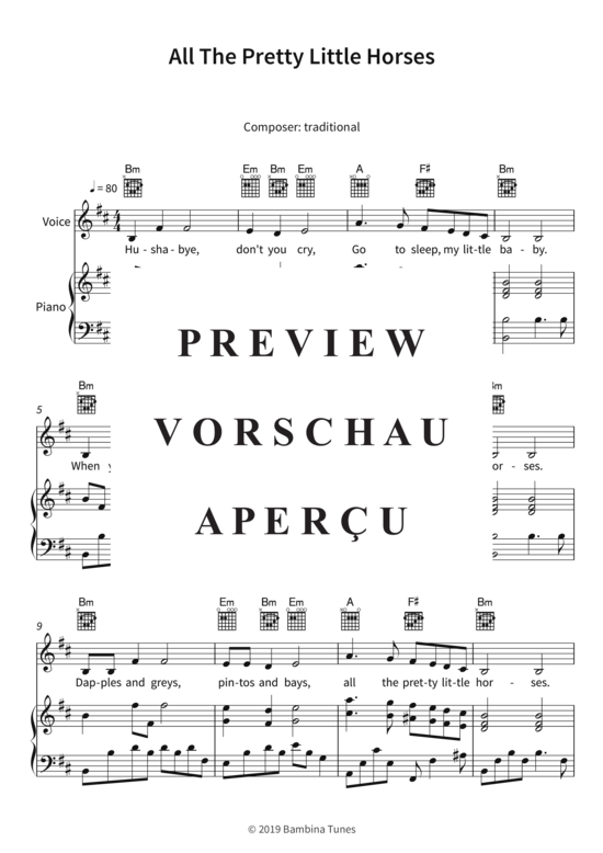 Produktgalerie: Seite 4 von 5 All The Pretty Little Horses, , (Gesang + Klavier, Gitarre)