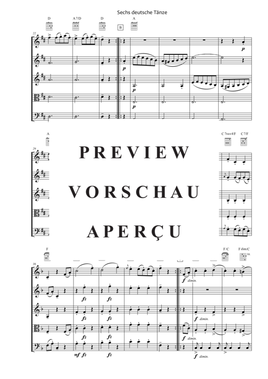 Produktgalerie: Seite 3 von 21 Sechs deutsche Tänze , , (Quintett flexible Besetzung)