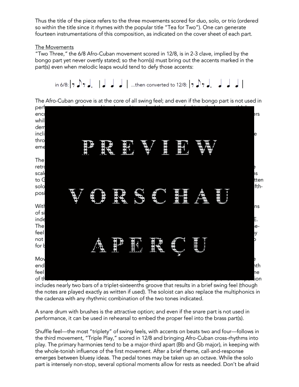 Product gallery: Page 5 of 11 Three for Two (or One or Three), , (Trombone trio solo trombone, 2x trombone percussion opt.)