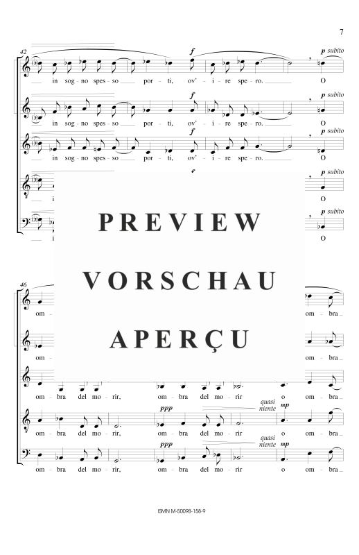 gallery: O nott´ o dolce tempo, , Gemischter Chor SSATB