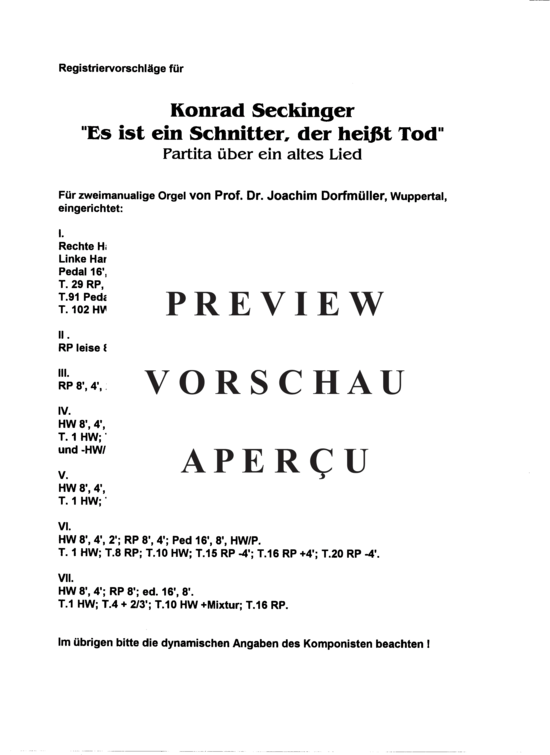 Product gallery: Page 3 of 16 Es ist ein Schnitter , , (Orgel Solo)