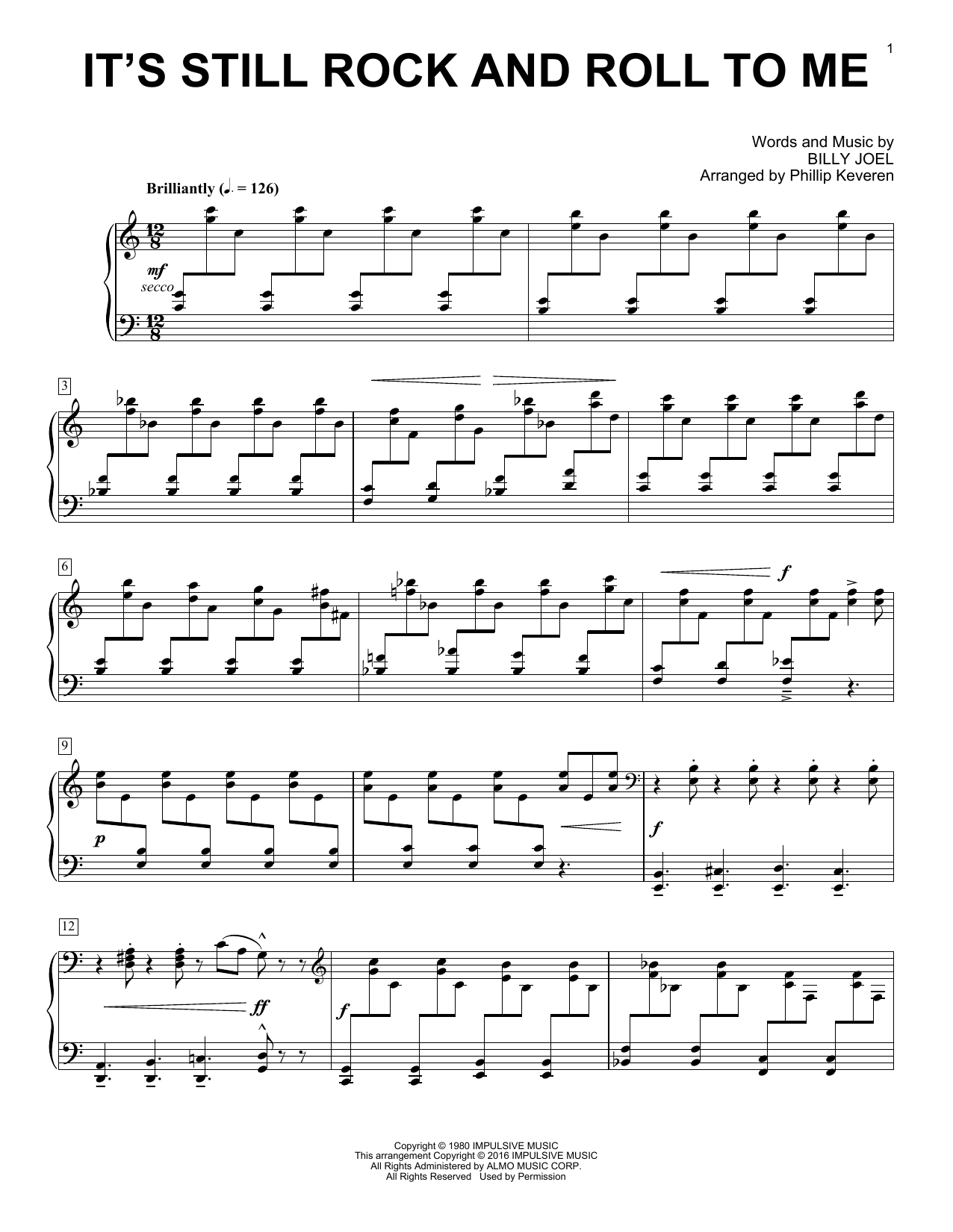 Product gallery: Page 1 of 1 It's Still Rock And Roll To Me [Classical version] (arr. Phillip Keveren), Billy Joel