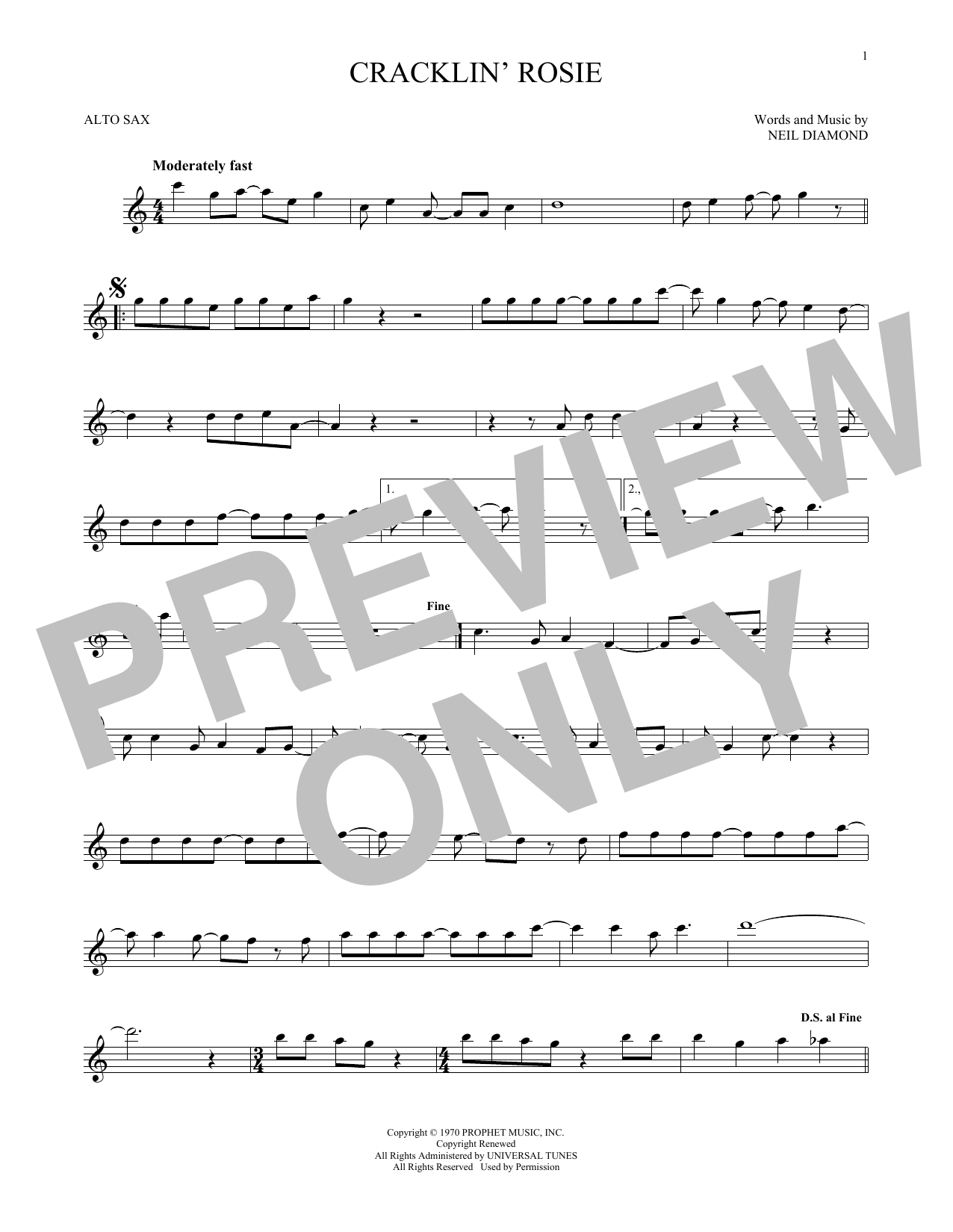 Product gallery: Page 1 of 1 Cracklin' Rosie, Neil Diamond