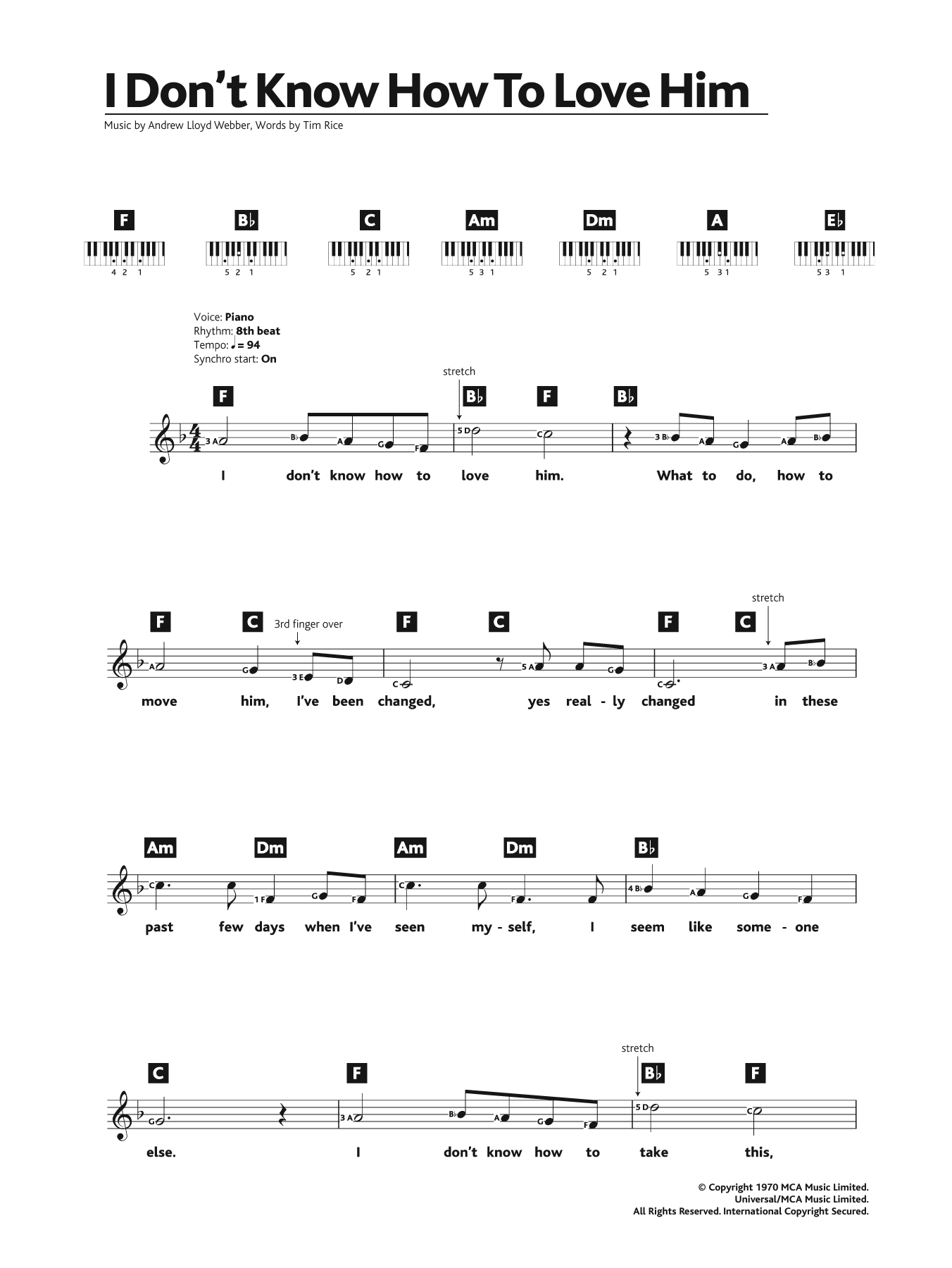 Produktbild zu: I Don't Know How To Love Him (from Jesus Christ Superstar)