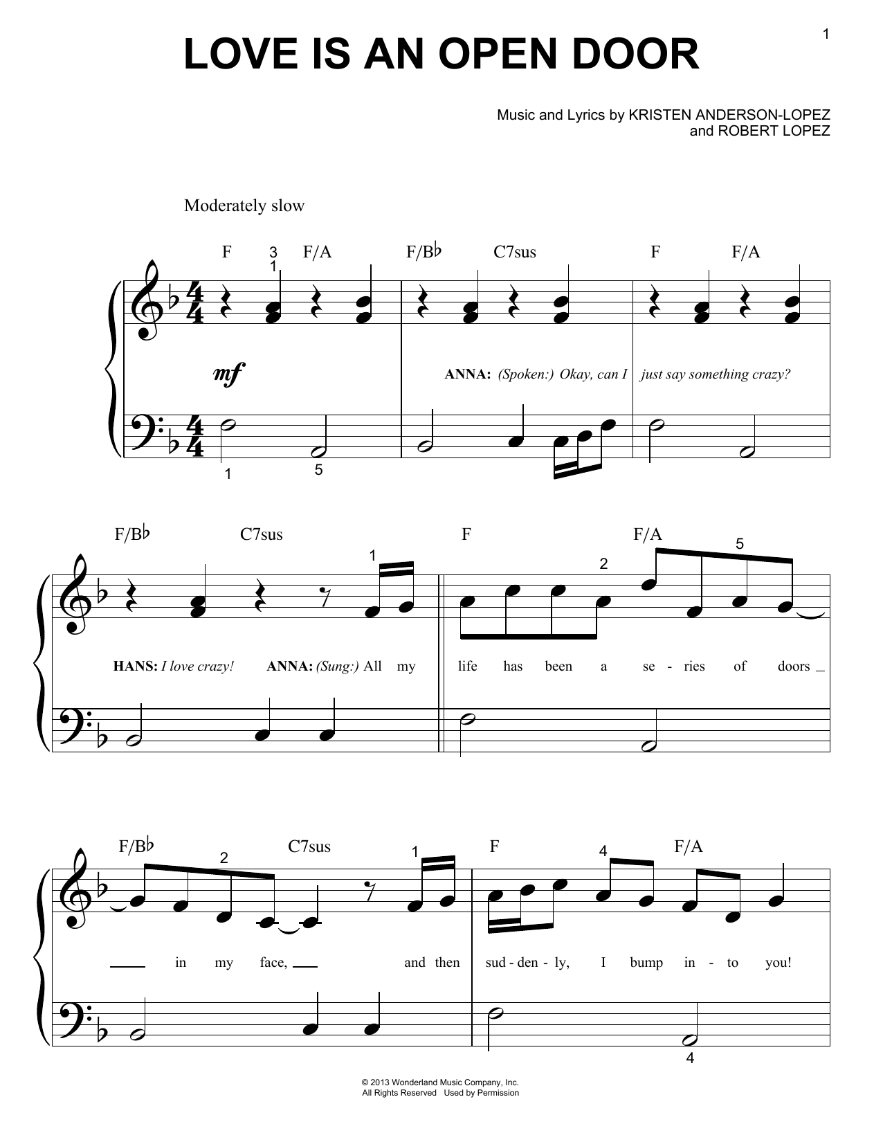 Produktbild zu: Love Is An Open Door (from Frozen)