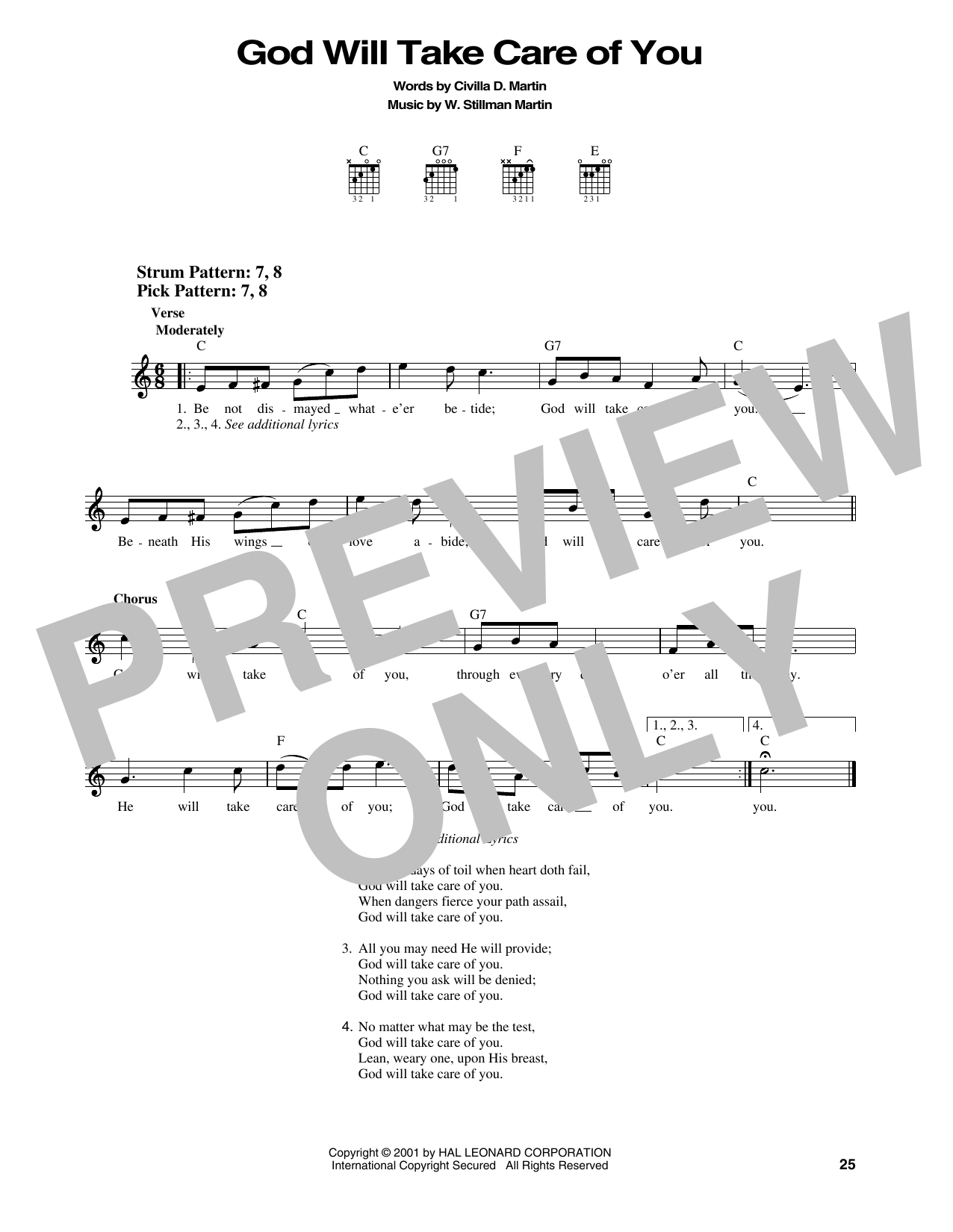 Produktbild zu: God Will Take Care Of You