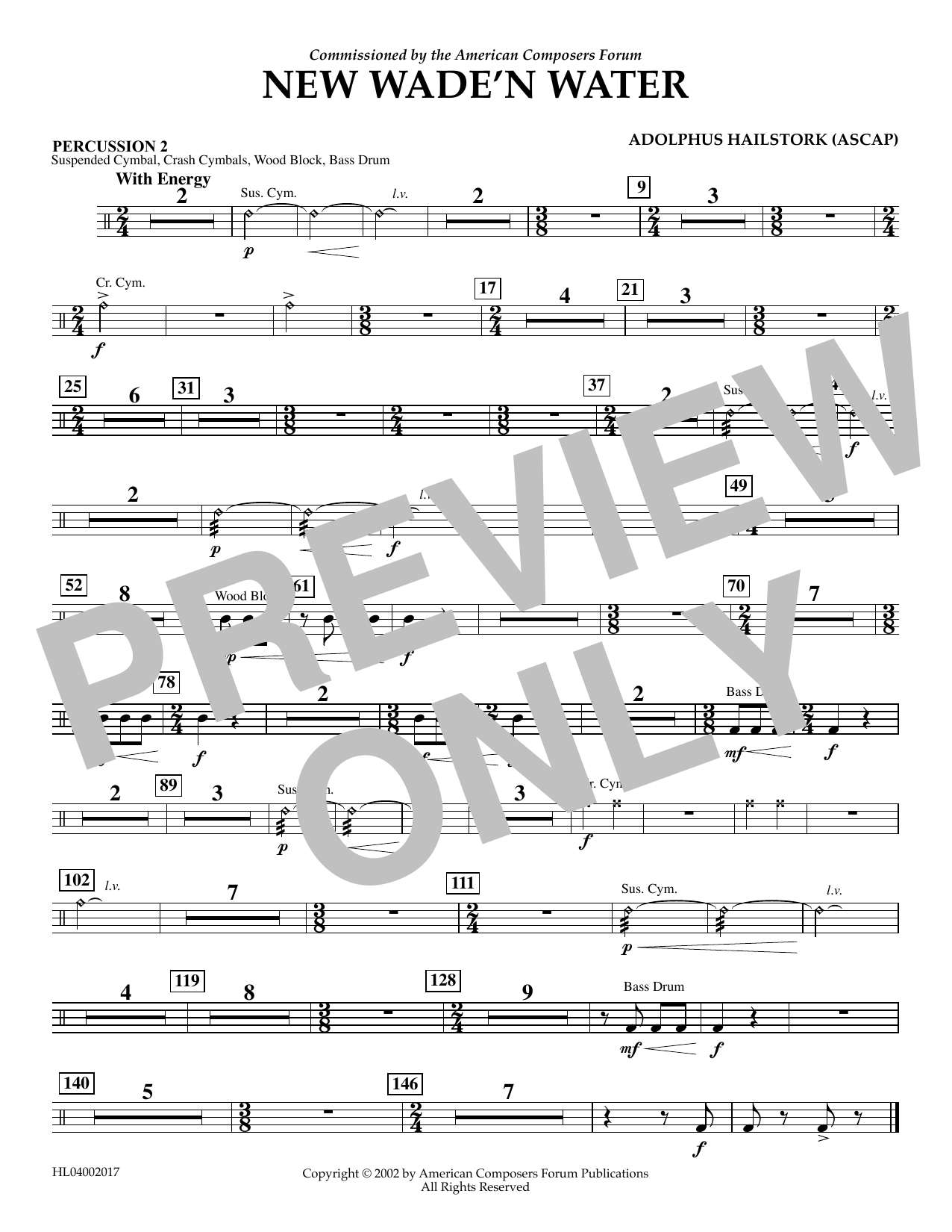 Product gallery: Page 1 of 1 New Wade 'n Water - Percussion 2, Adolphus Hailstork