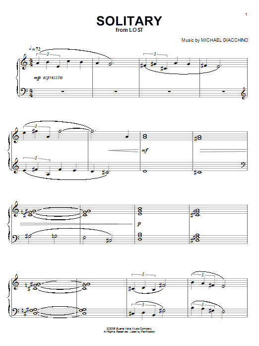 Product gallery: Page 1 of 1 Solitary, Michael Giacchino