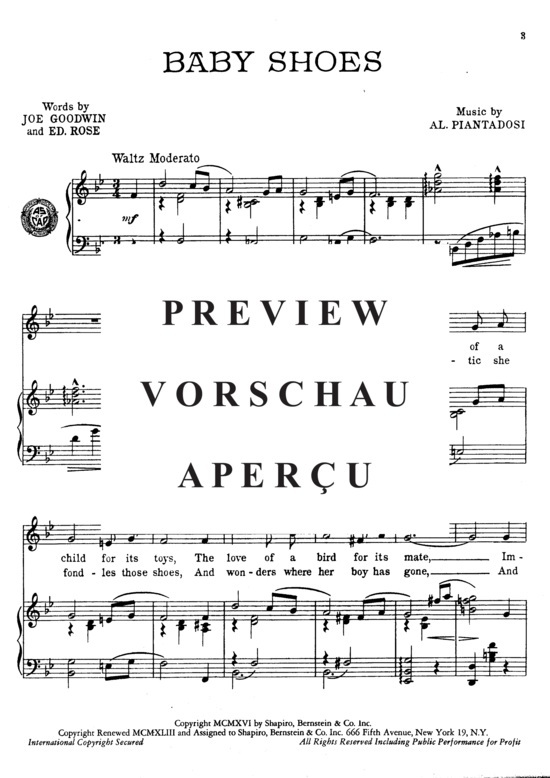 Produktgalerie: Seite 4 von 8 Baby Shoes , Goodwin, Joe  and Ed. Rose , Klavier und Gesang