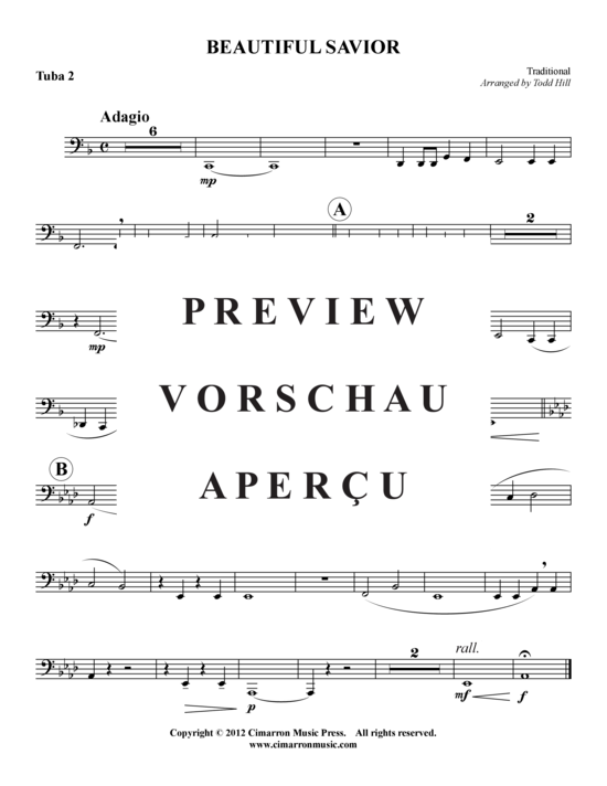 Product gallery: Page 9 of 9 Beautiful Savior , , (Tuba Quartet: 2x baritone, 2x tuba)
