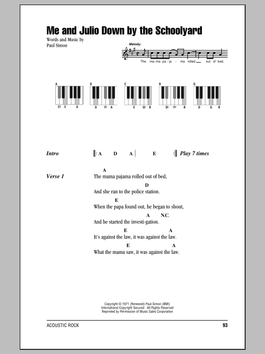 Produktbild zu: Me And Julio Down By The Schoolyard
