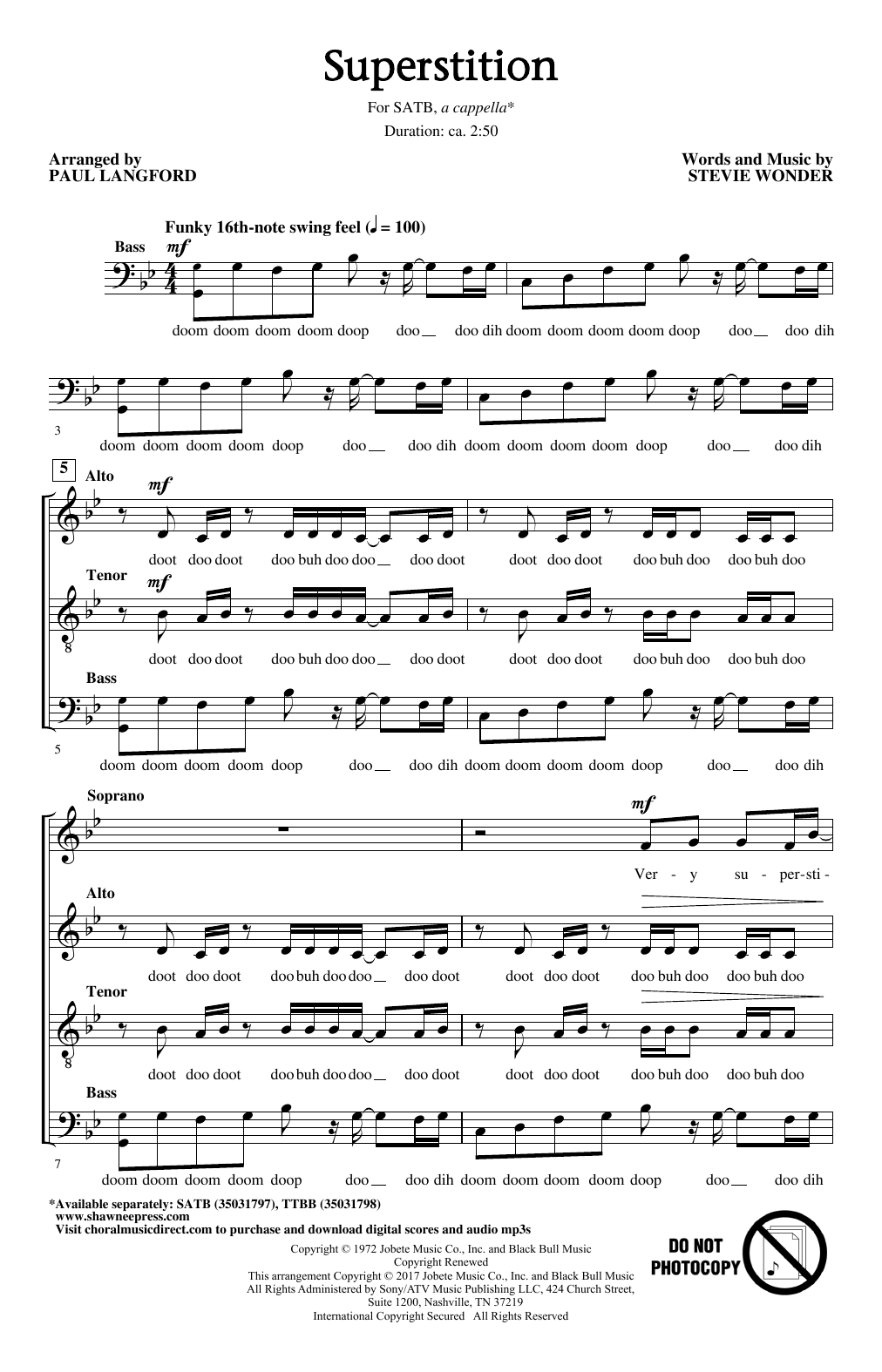 Produktbild zu: Superstition (arr. Paul Langford)
