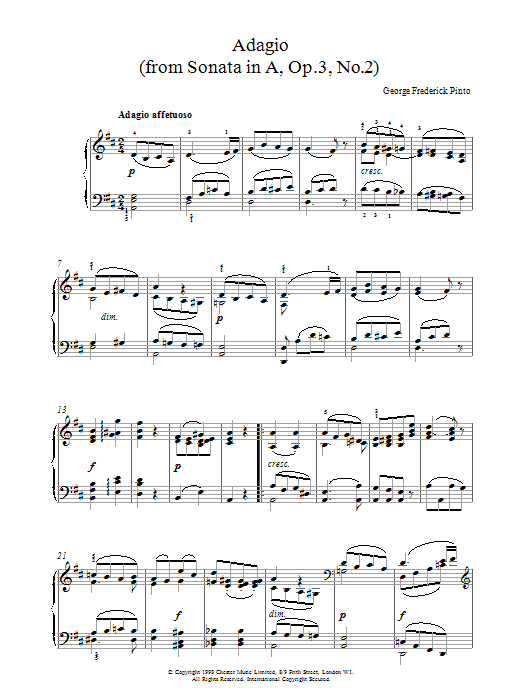 Product gallery: Page 1 of 1 Adagio Op3 No2, G.F Pinto
