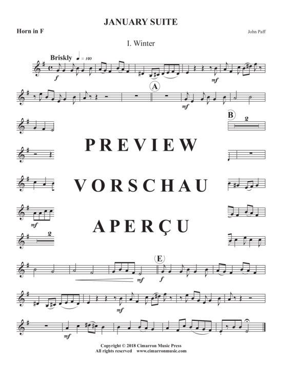 Produktgalerie: Seite 21 von 21 January Suite , , (Blechbläser Quintett)