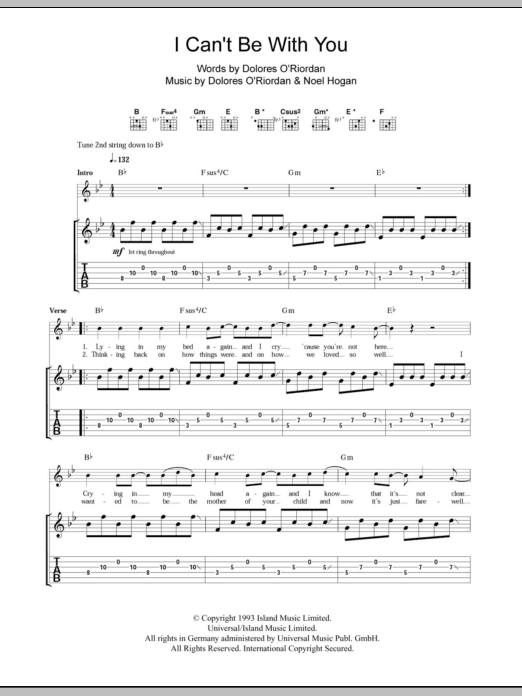 Product gallery: Page 1 of 1 I Can't Be With You, The Cranberries