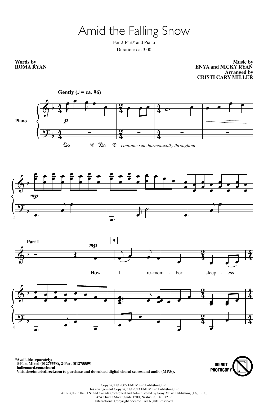 Produktbild zu: Amid The Falling Snow (arr. Cristi Cary Miller)