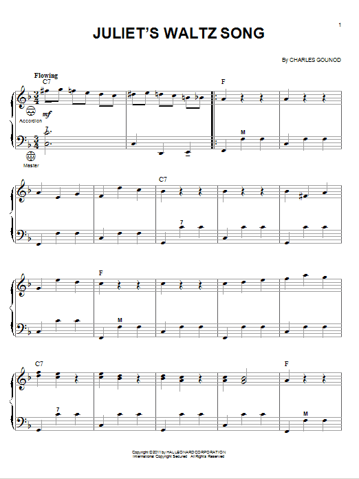 Product gallery: Page 1 of 1 Juliet's Waltz Song, Charles Gounod