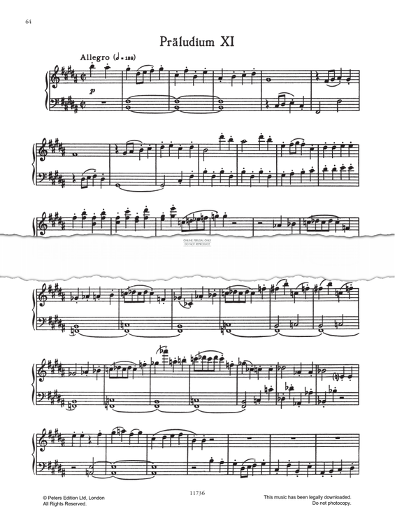 Product picture to: Prelude And Fugue No.11 (from 24 Preludes And Fugues Op. 87)