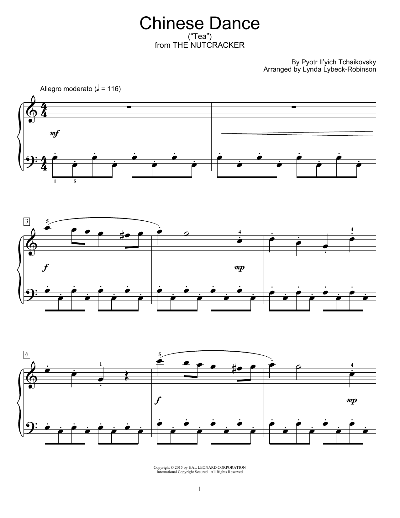 Produktbild zu: Chinese Dance (Tea) (arr. Lynda Lybeck-Robinson)