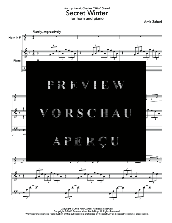 Produktgalerie: Seite 7 von 11 Secret Winter, , (Horn in F und Klavier)