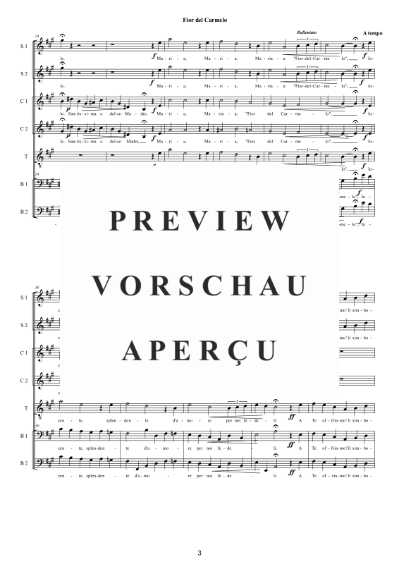 Product gallery: Page 4 of 11 Fior del Carmelo - Hymne, , Mixed Choir 7-Part Ssaatbb A Cappella