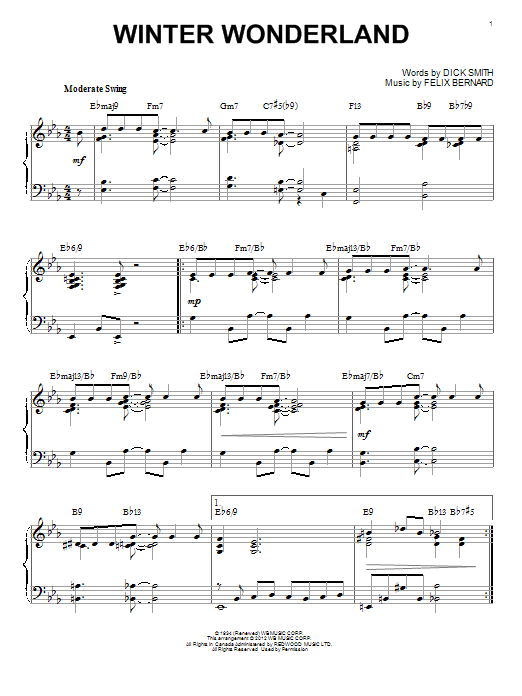 Product gallery: Page 1 of 1 Winter Wonderland [Jazz version] (arr. Brent Edstrom), Felix Bernard