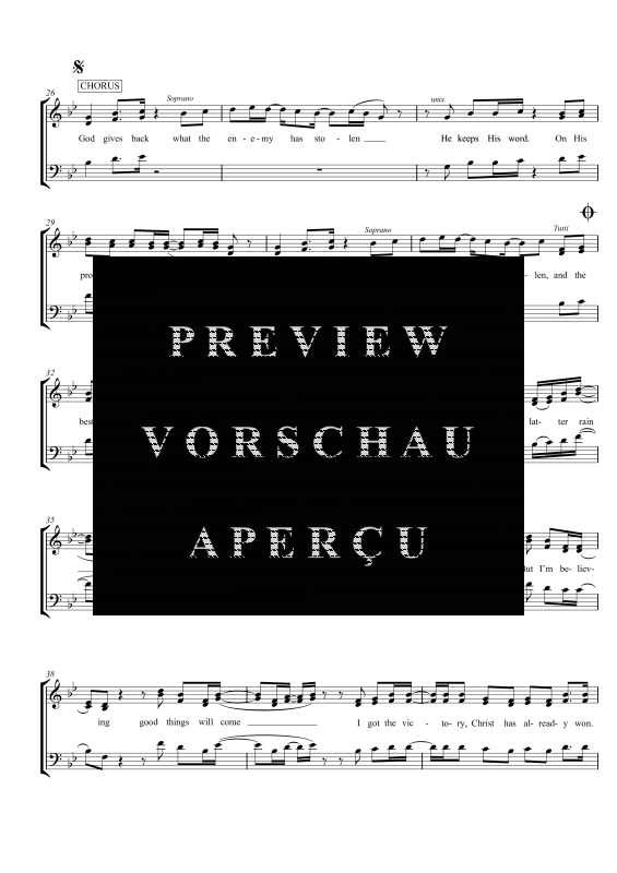 gallery: God Gives Back, , Gemischter Chor SAM/Solo opt. und Klavier