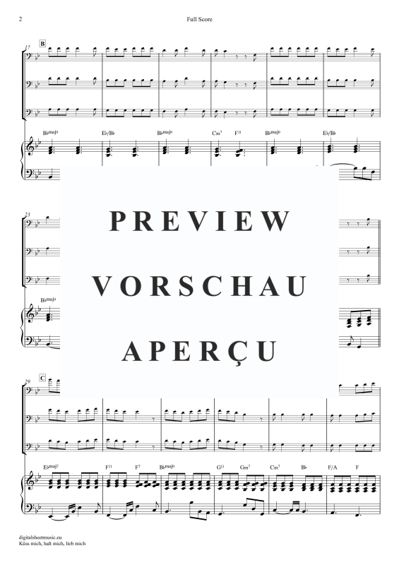 Produktgalerie: Seite 3 von 11 Küss Mich, Halt Mich, Lieb Mich, Egli, Beatrice, (Posaunen Trio + Klavier)