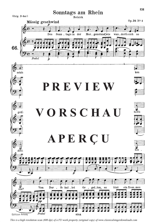 gallery: Sonntags am Rhein, Op.36 No.1 , , (Gesang mittel + Klavier)