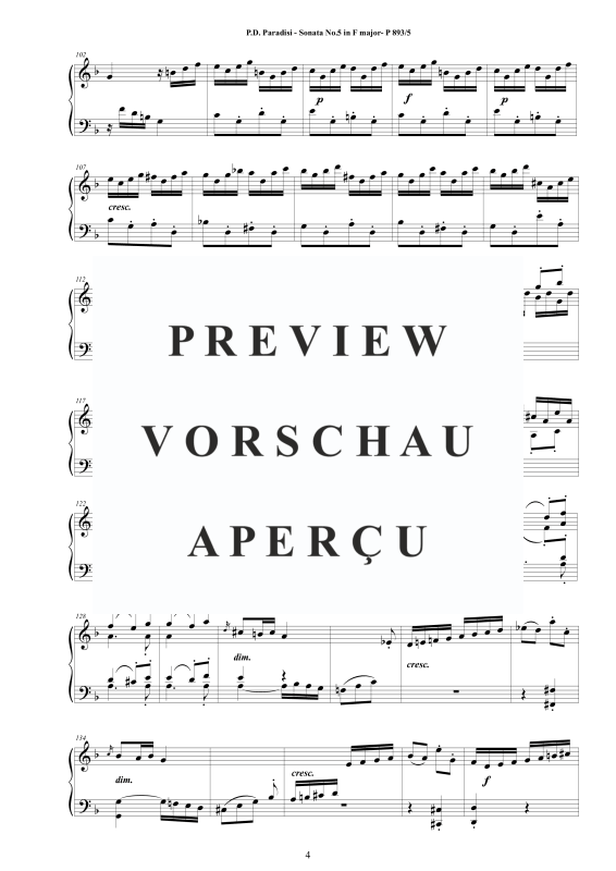 Produktgalerie: Seite 5 von 9 Sonate Nr. 5 in F-Moll, , Klavier Solo