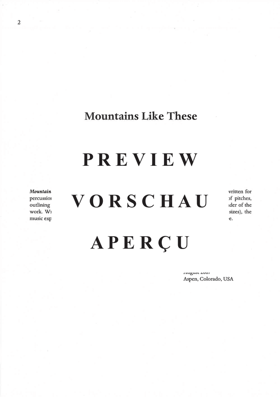 gallery: Mountains Like These , , (Vibraphon Solo)