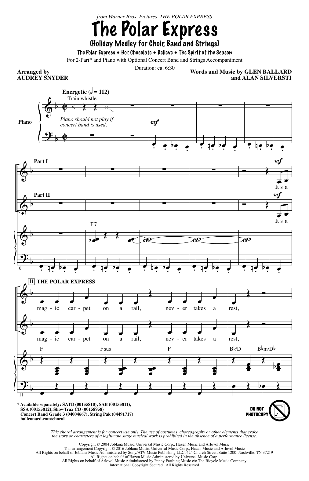 Produktbild zu: The Polar Express (Holiday Medley) (arr. Audrey Snyder)