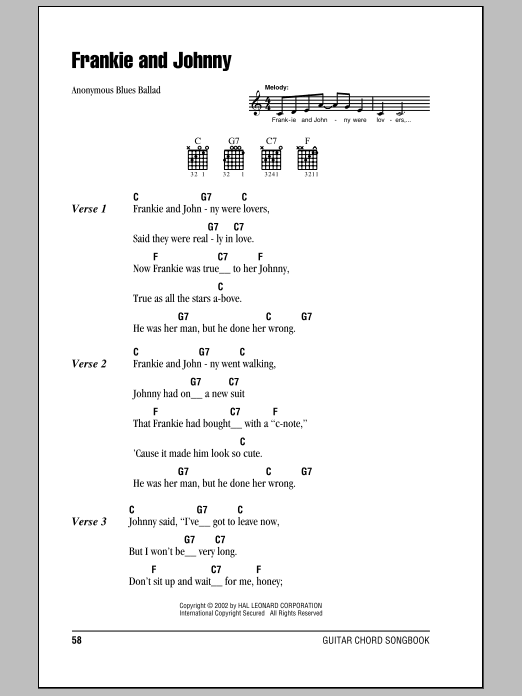 Produktgalerie: Seite 1 von 1 Frankie And Johnny, Anonymous Blues Ballad, Gitarre