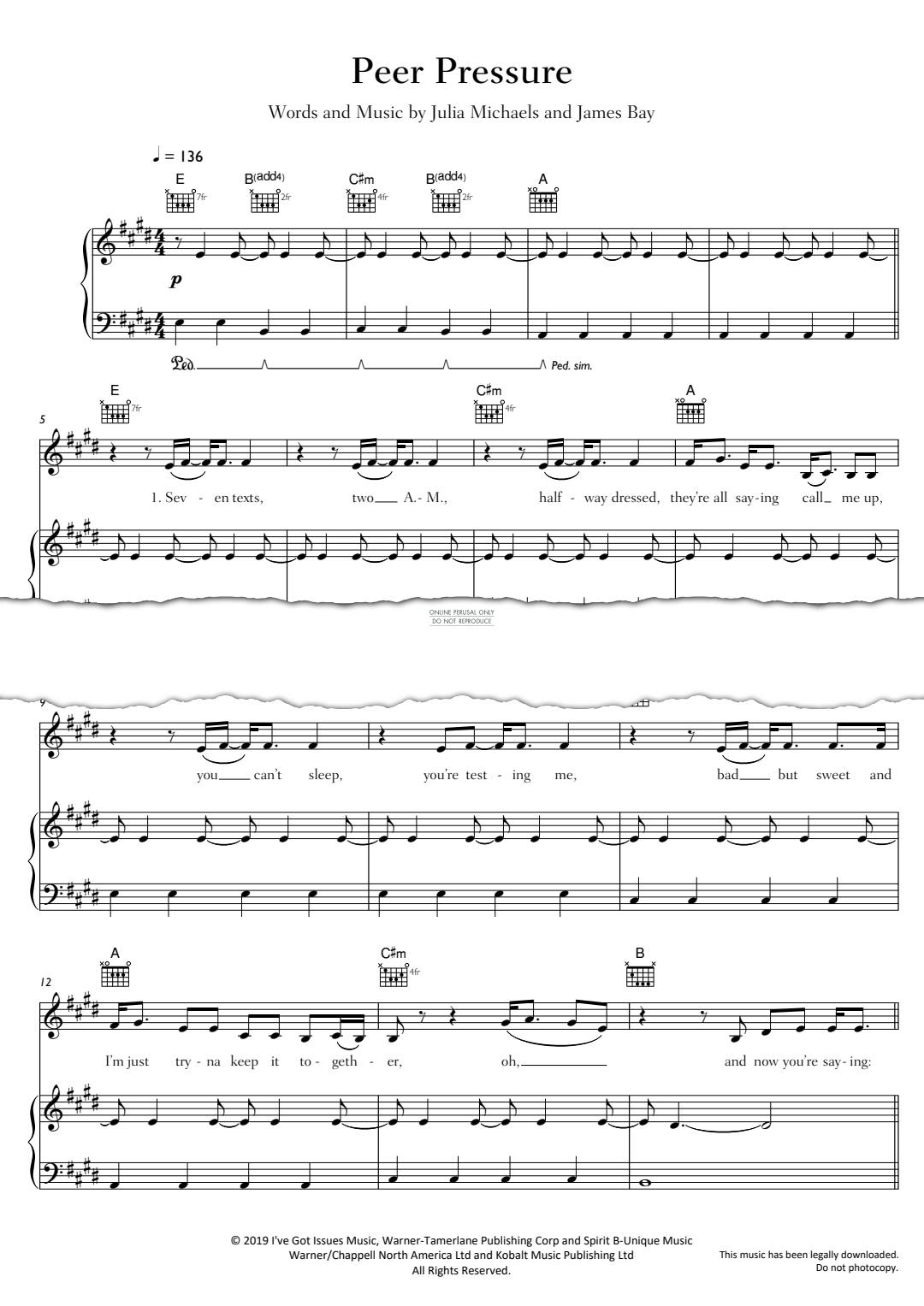 gallery: Peer Pressure, James Bay